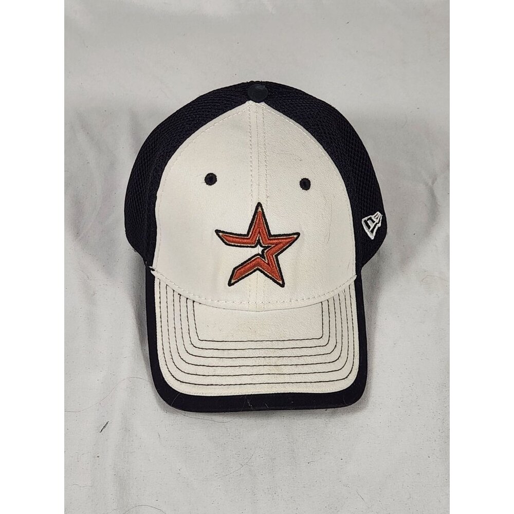 Vintage Houston Astros New Era Flex Fit Black Baseball Cap S/M